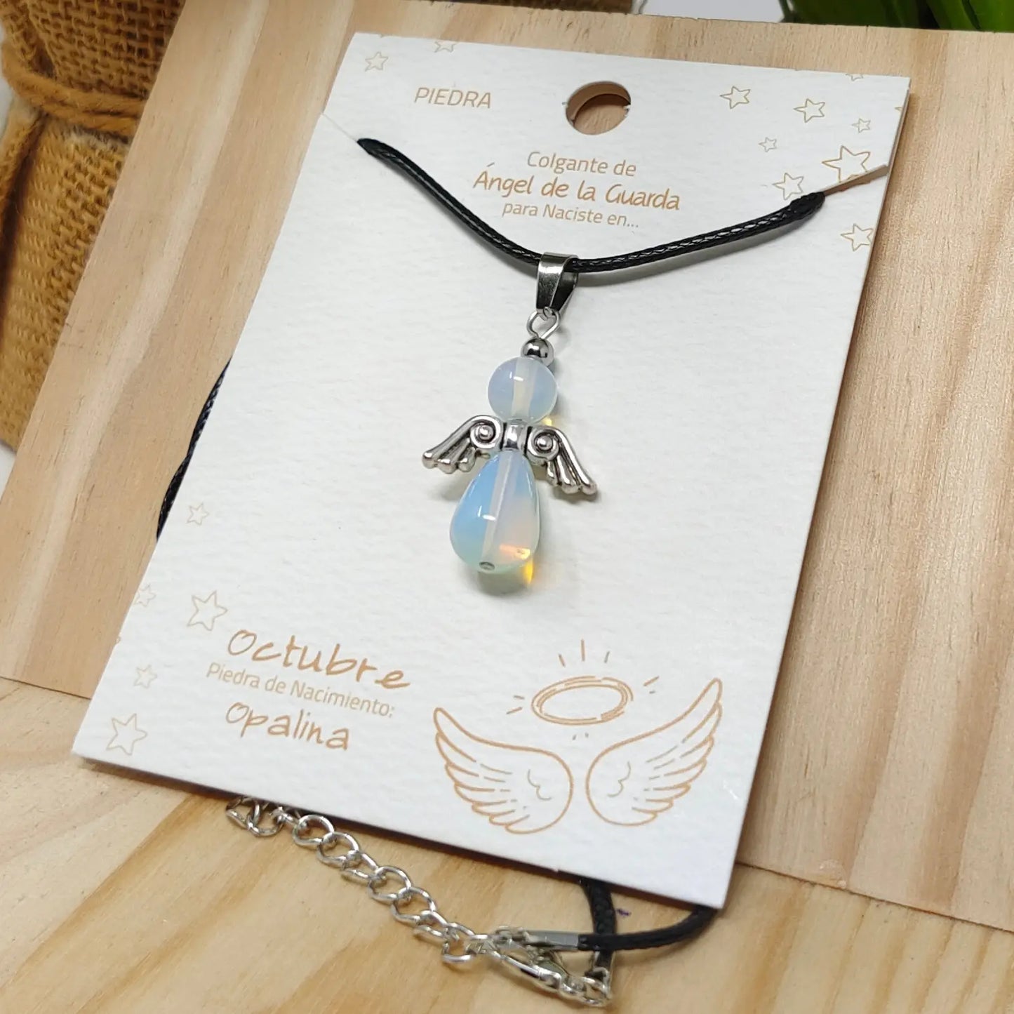 Colgante Ángel de la Guarda en Opalina - cotigo