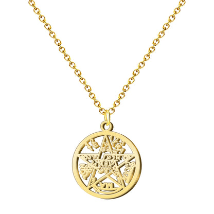 Colgante Tetragramaton Acero color Dorado