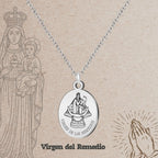 Medalla Virgen del Remedio en Acero Inoxidable Plateado - cotigo