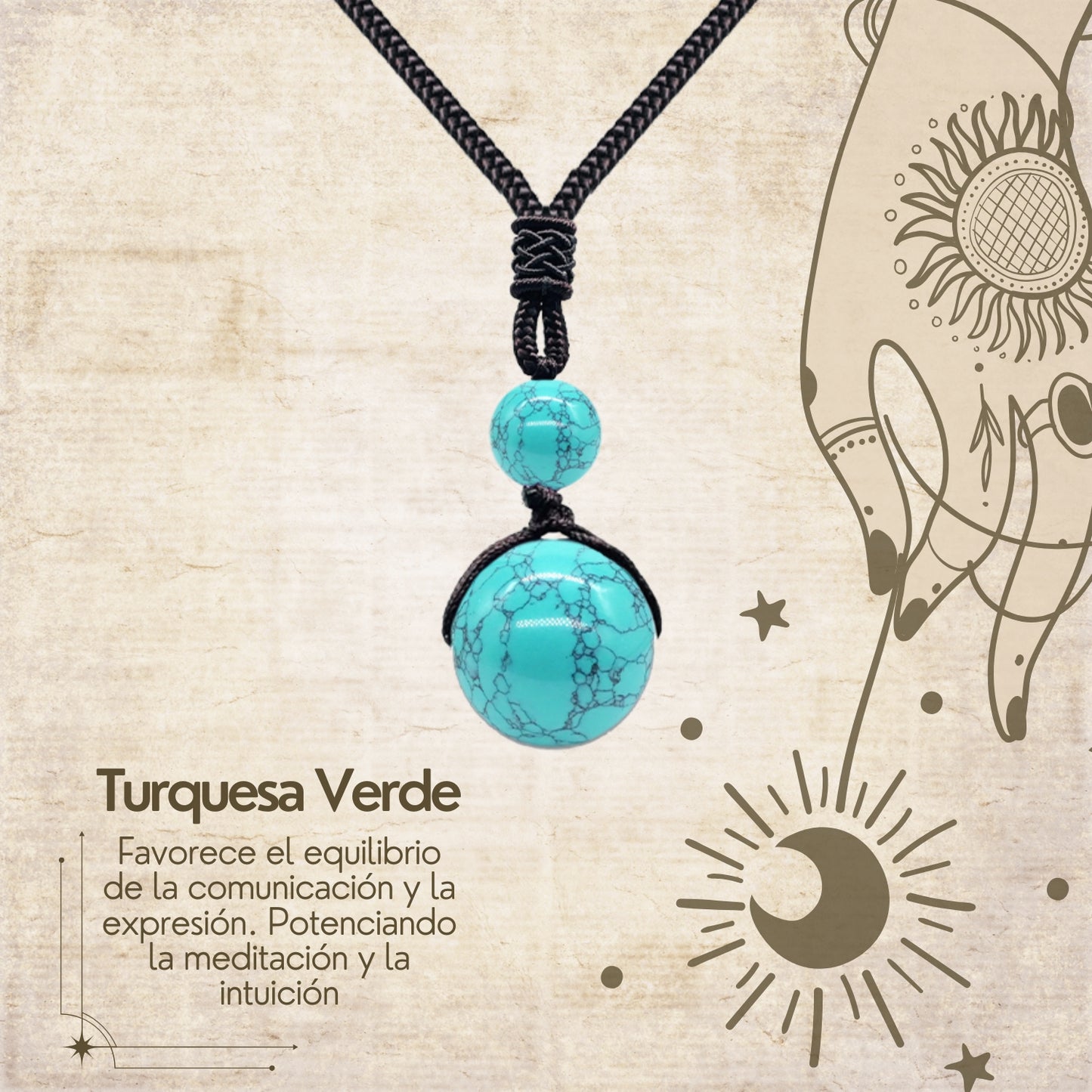 Colgante de Turquesa de bola 14mm