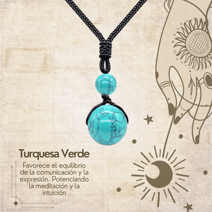 Colgante de Turquesa de bola 14mm