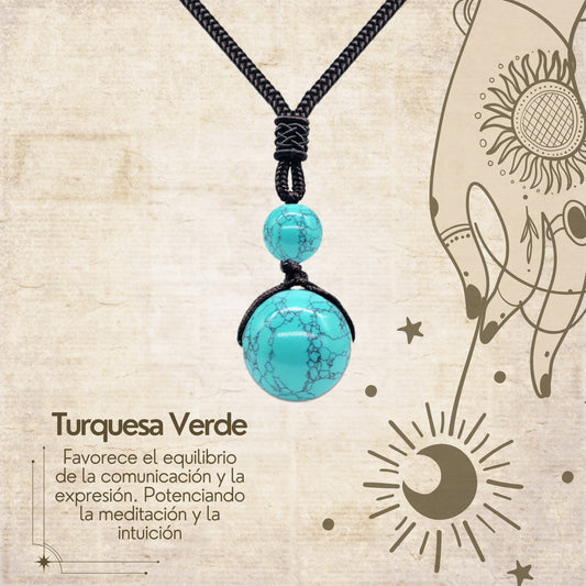 Colgante de Turquesa de bola 14mm