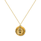 Collar dorado con medalla del Sagrado Corazón de Jesús