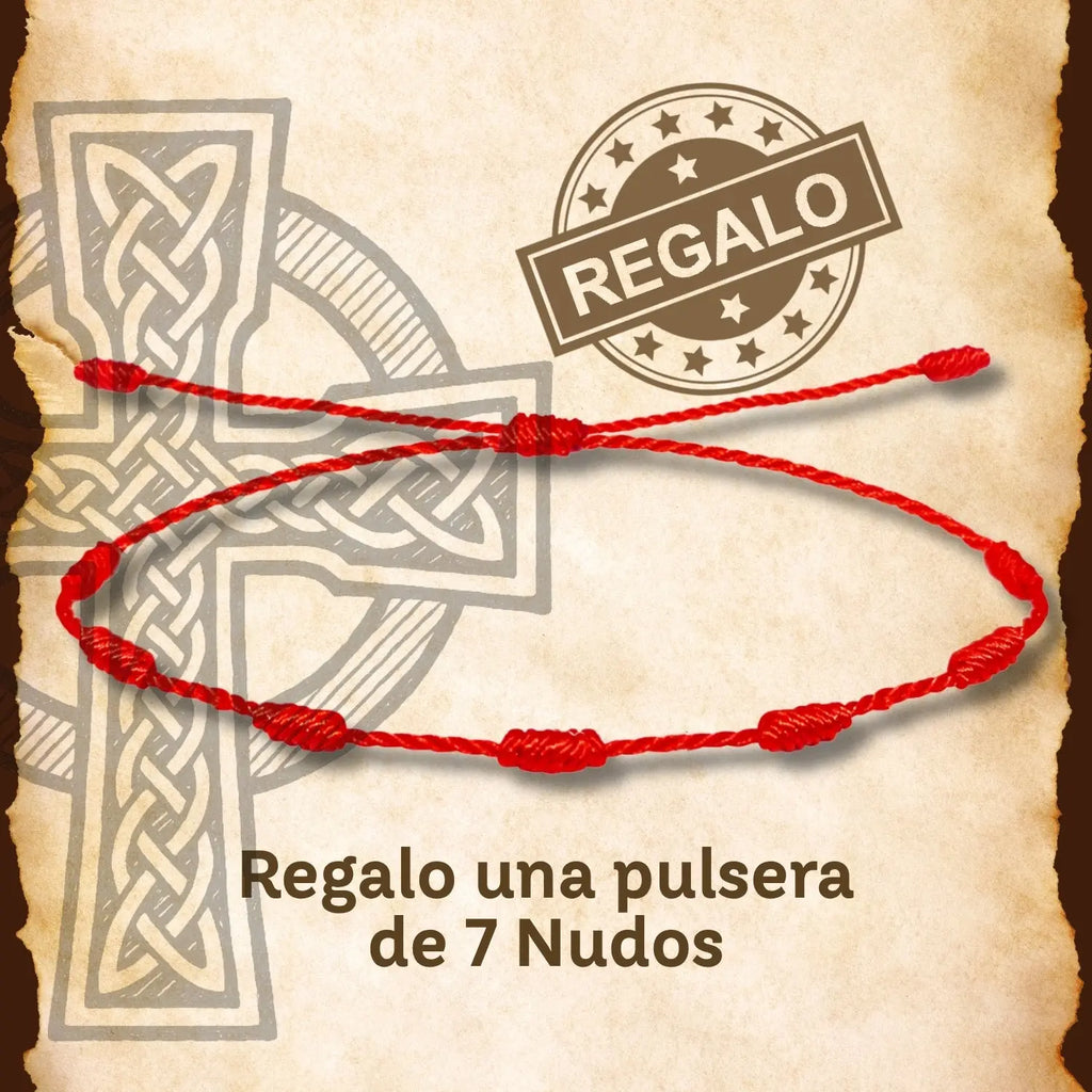 Pulsera 7 Nudos con Cruz Celta color Plateado - cotigo