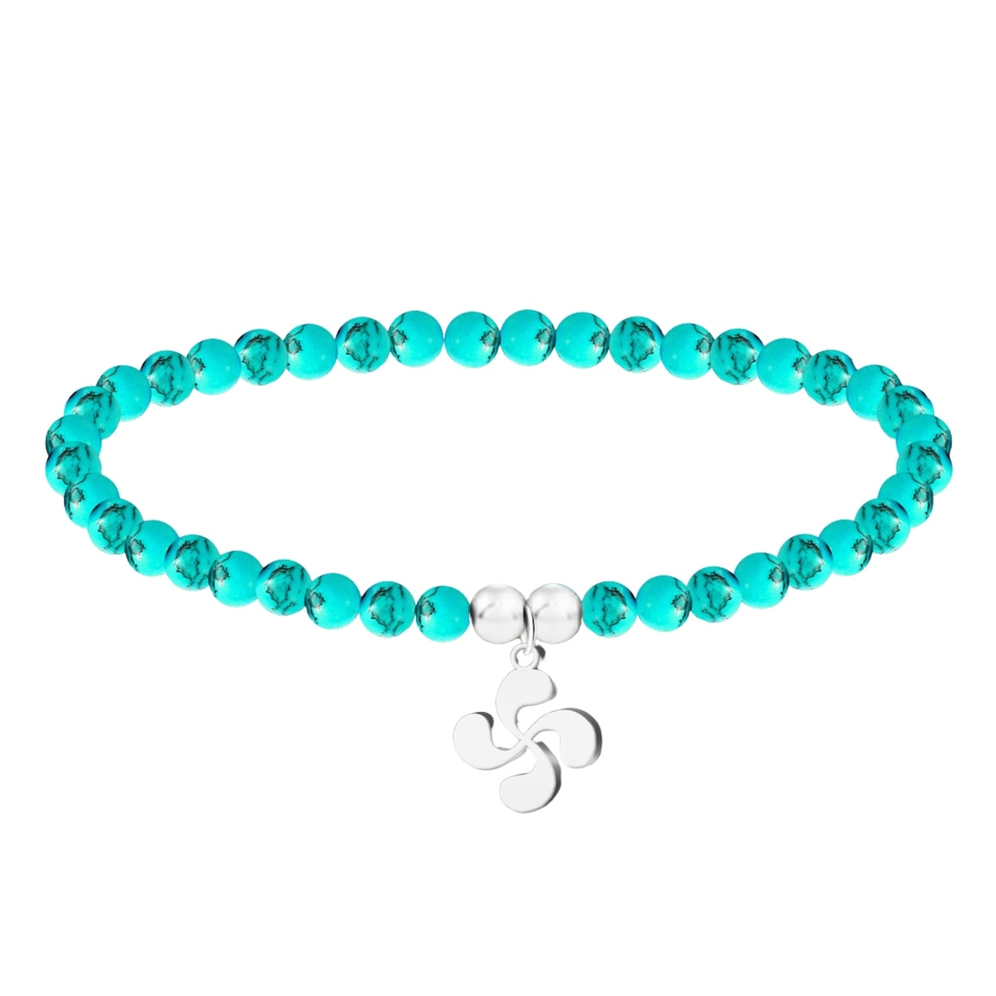 Pulsera tuquesa -LAUBURU-Plateado