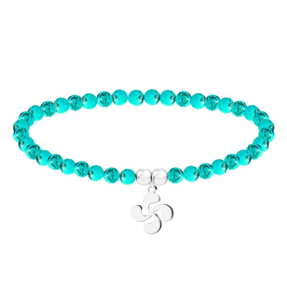 Pulsera tuquesa -LAUBURU-Plateado