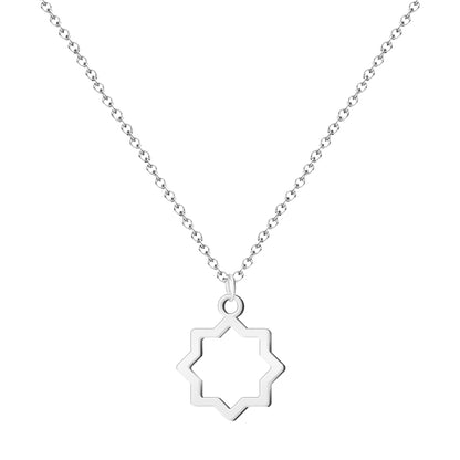 Colgante Estrella mudéjar Acero Plateado