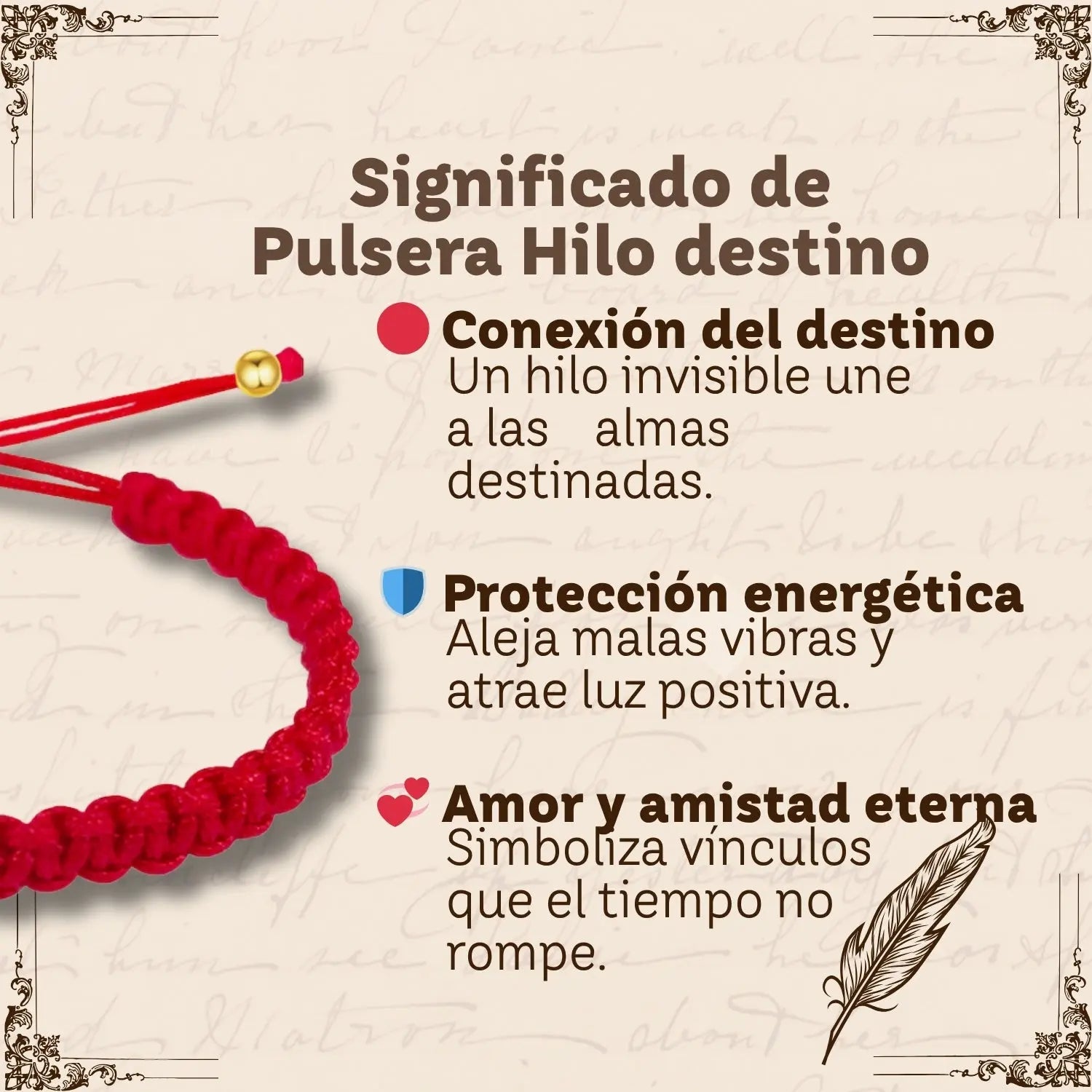 Pulsera Hilo Destino con Cruz Egipcia Acero Dorado - cotigo