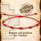 Pulsera 7 Nudos con Cruz Chacana en Acero Dorado diseño