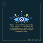 Pulsera Ojo Turco Acero Inoxidable | Amuleto contra la envidia y energías negativas + Regalo Pulsera 7 Nudos - cotigo