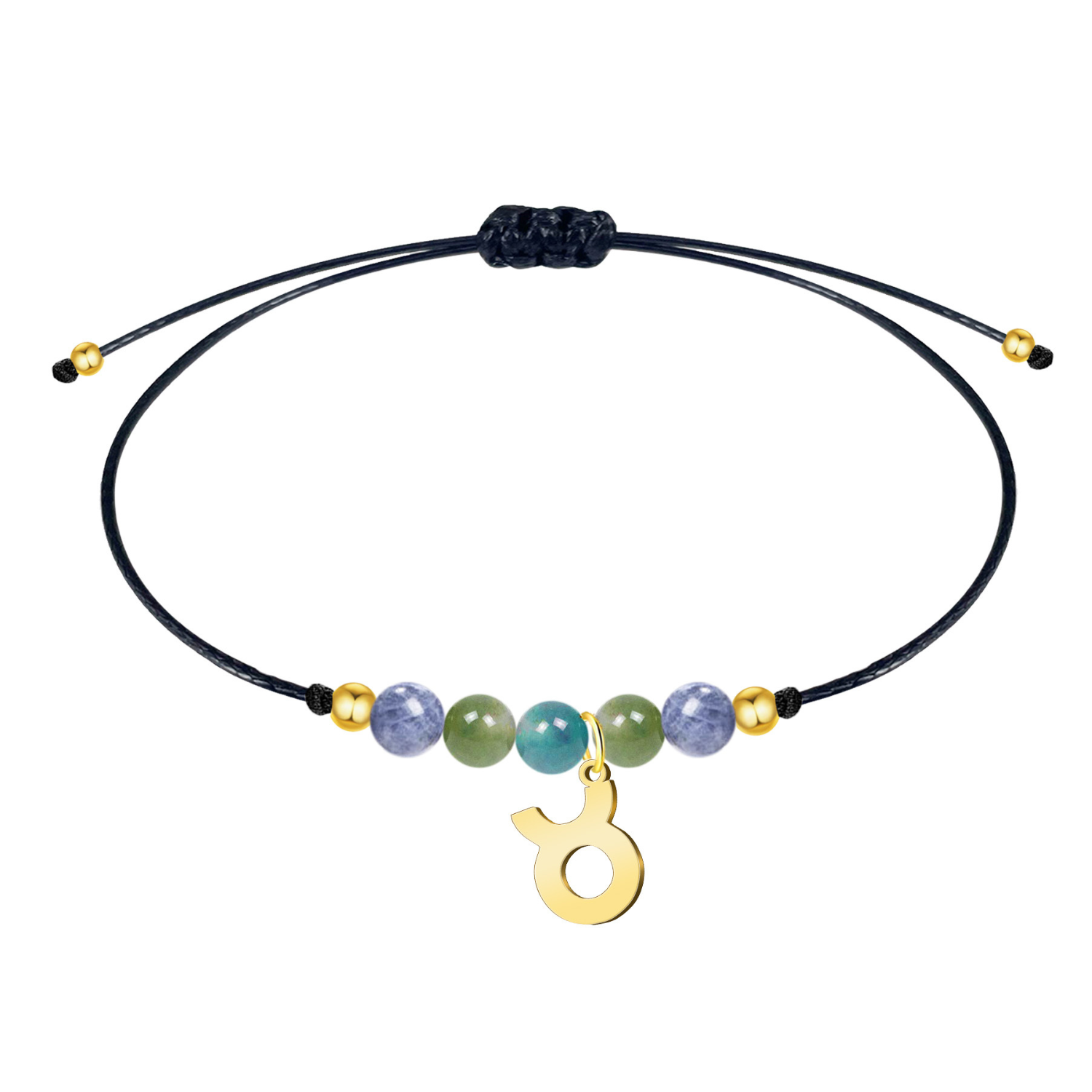 Pulsera de Piedra Natural con Colgante de Zodíaco