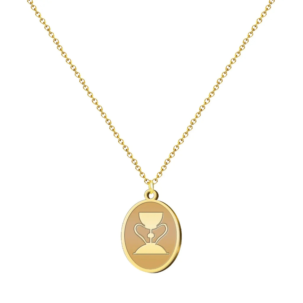 Colgante el Santo Grial Acero Dorado - cotigo