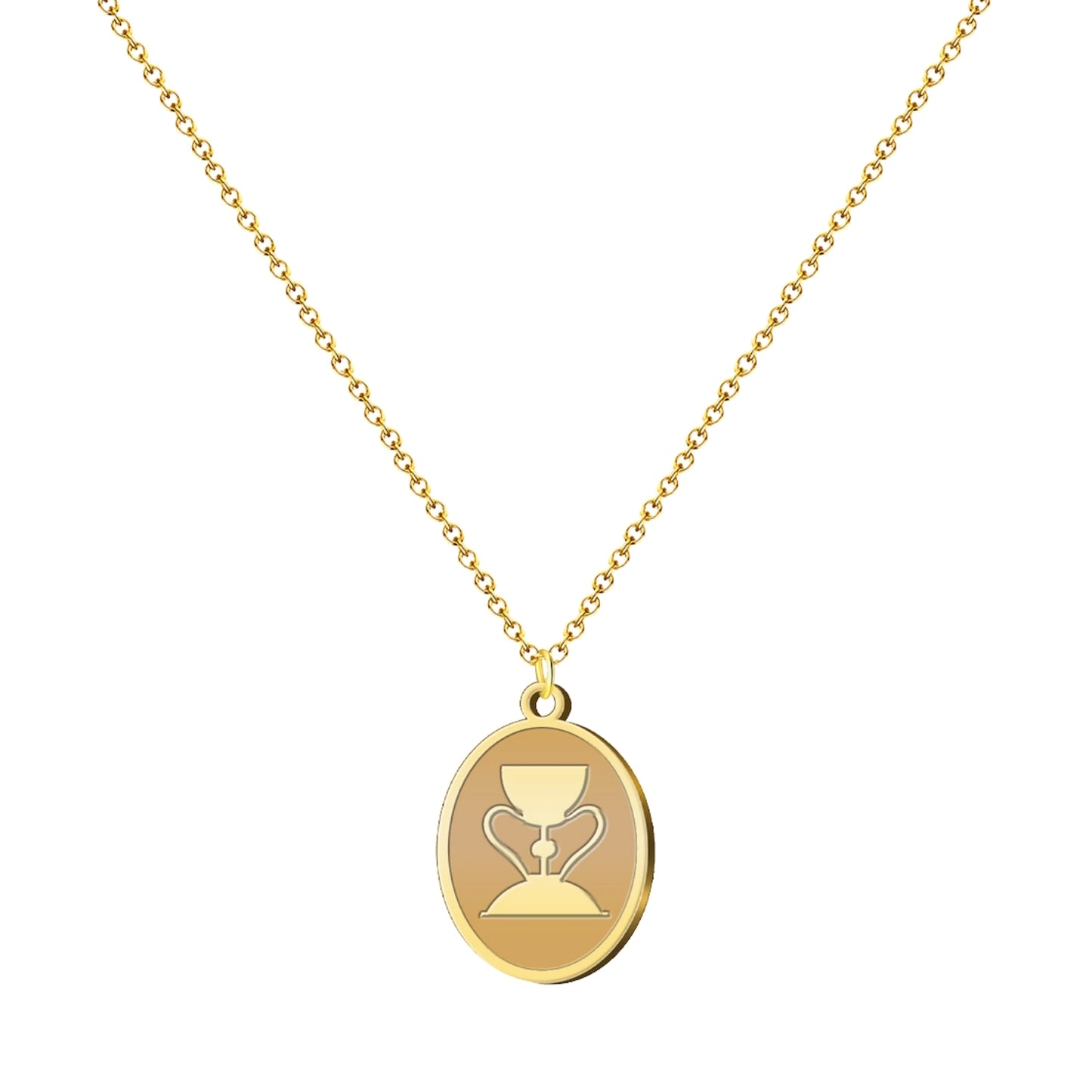 Colgante el Santo Grial Acero Dorado