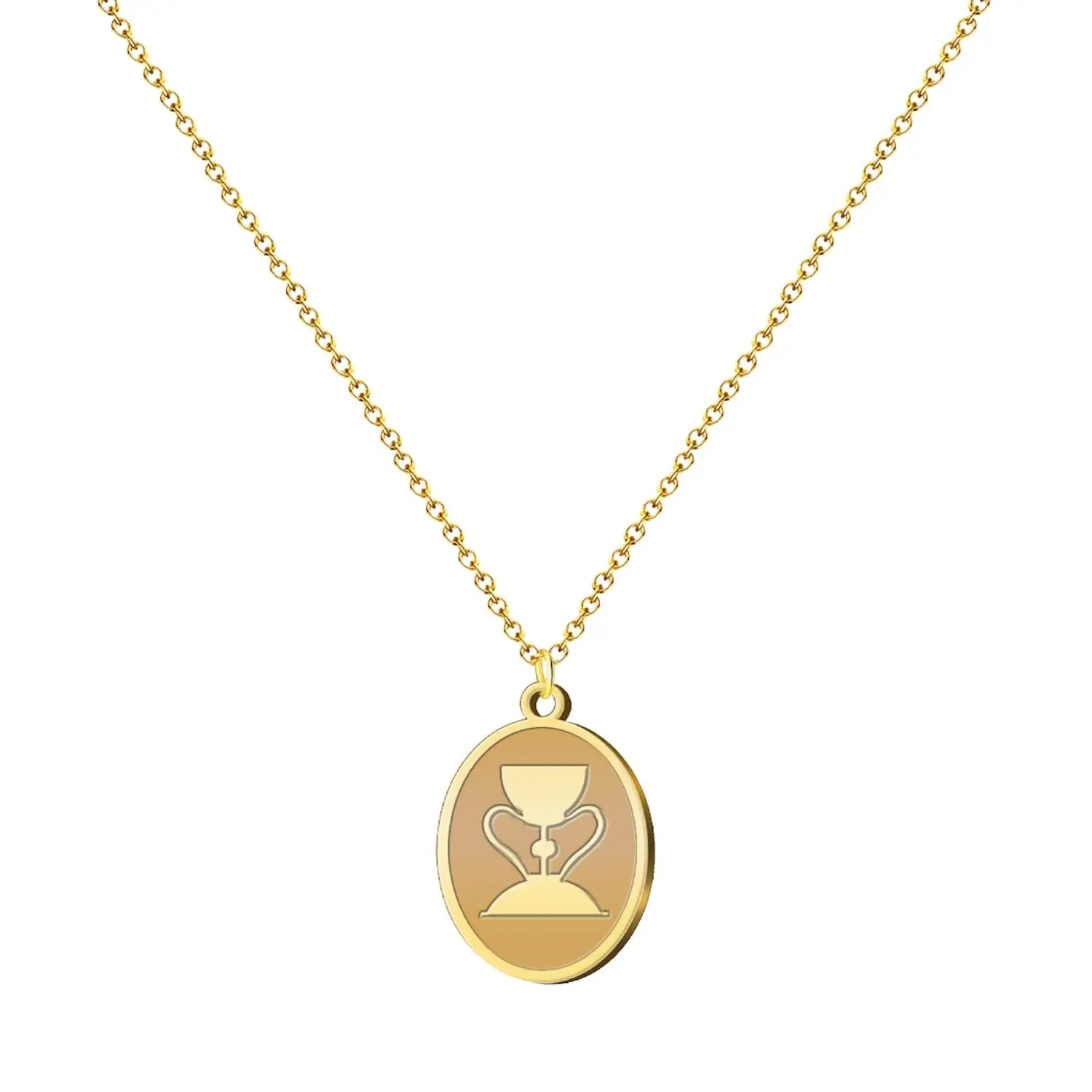 Colgante el Santo Grial Acero Dorado