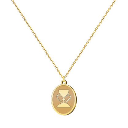 Colgante el Santo Grial Acero Dorado
