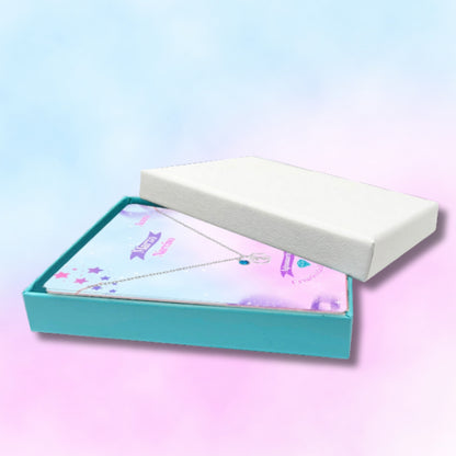 ✨Colgante Piedra y Flor de Nacimiento💐｜Corconita con Significado🌈｜Acero Inoxidable + Tarjeta + Caja Regalo🎁｜Incluye Pulsera 7 Nudos de Protección🔮