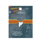 Pulsera Bandera de Cataluña con Colgante Mapa Plateado cotigo