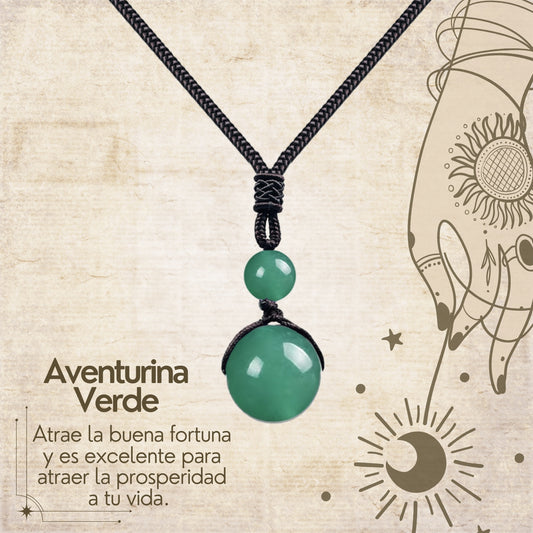Colgante de Aventurina verde de bola 14mm