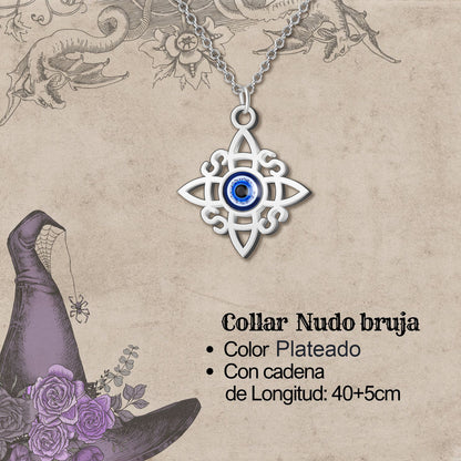 Colgante Nudo bruja Acero Plateado