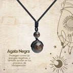 Colgante de Agata negra de bola 14mm - cotigo