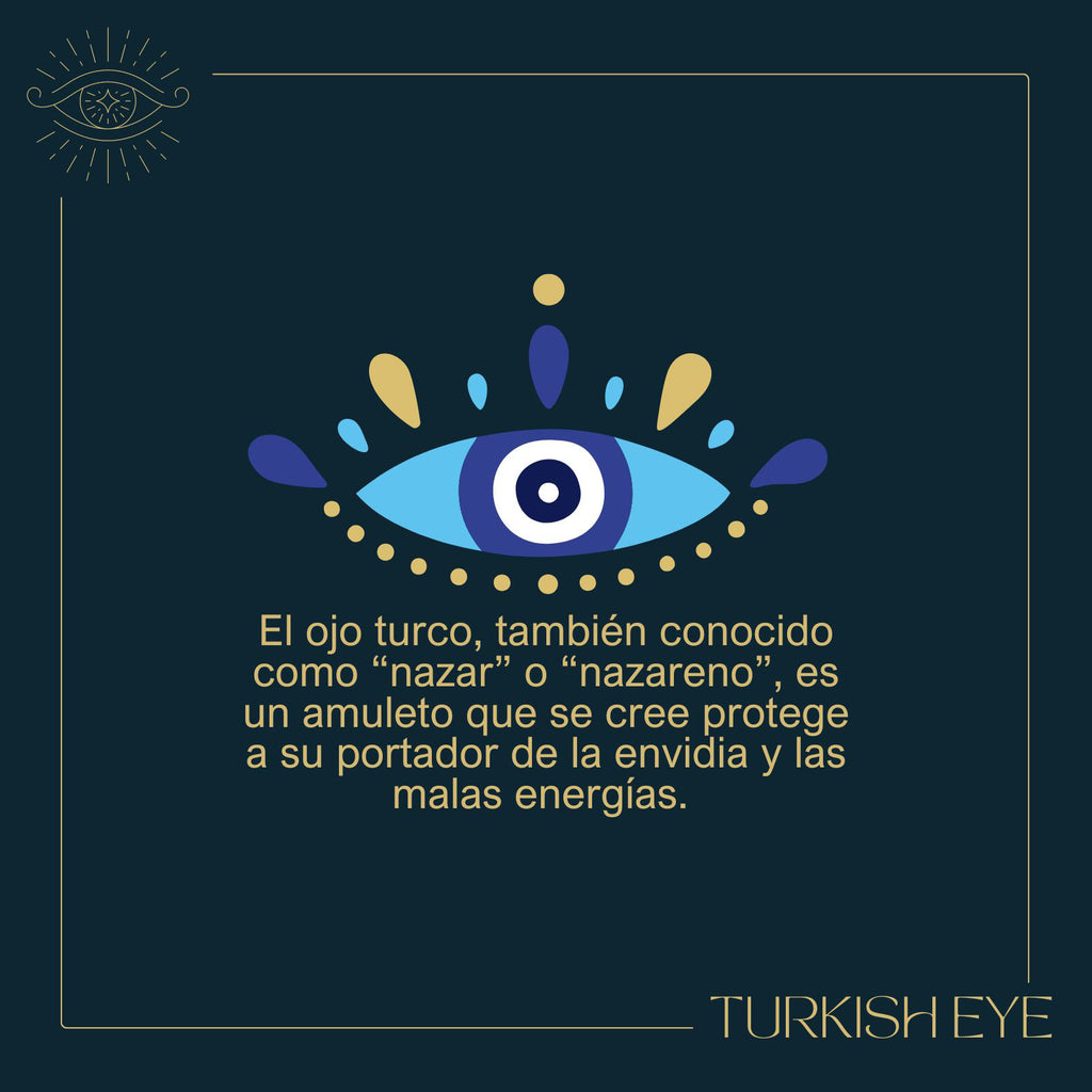 Collar Ojo Turco Acero Inoxidable | Amuleto contra el mal de ojo y energías negativas + Regalo Pulsera 7 Nudos - cotigo