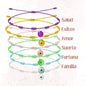 ✨6 Pulseras 7 Nudos con Ojo de Turco 🧿 Hecha a Mano 🌈 Varios Colores con Significado Especial 💫 Incluye Tarjeta Diseñada 🎁 Amuleto de Protección y Suerte 🍀 - cotigo