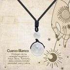 Colgante de Cuarzo blanco de bola 14mm - cotigo