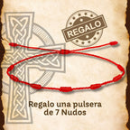 Pulsera 7 Nudos con Cruz Celta color Dorado - cotigo