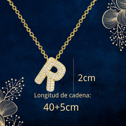 Colgante Letra inicial R con Piedra Circonita