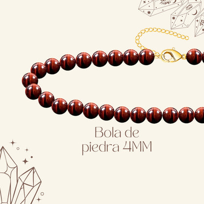 🌿 Pulsera de Piedra Natural 4mm ✨ con Accesorio en Acero Inoxidable 💎 ¡Incluye Pulsera 7 Nudos de Regalo! 🎁