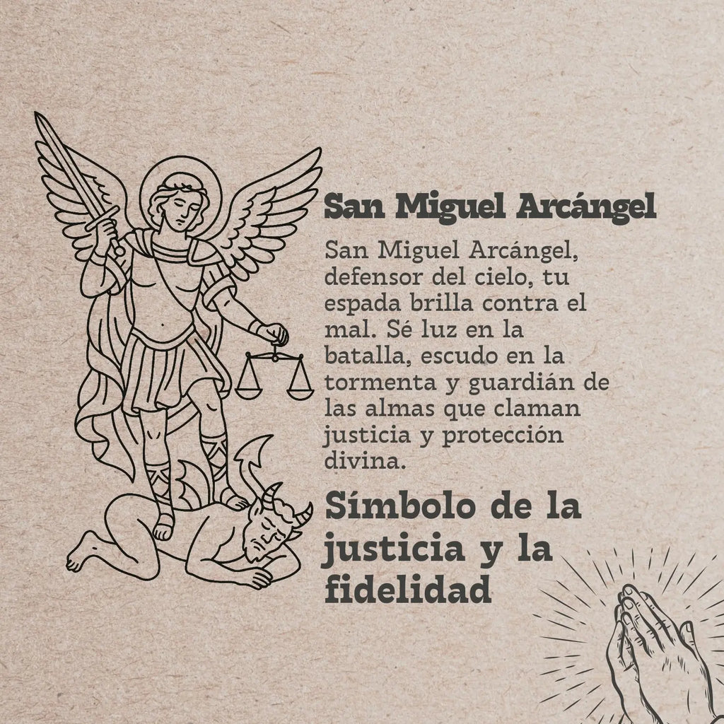 Pulsera 7 Nudos con San Miguel Dorado detalle
