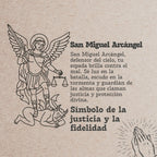 Pulsera 7 Nudos con San Miguel Dorado detalle