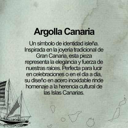 21719 Argolla Canaria 30mm Acero Plateado