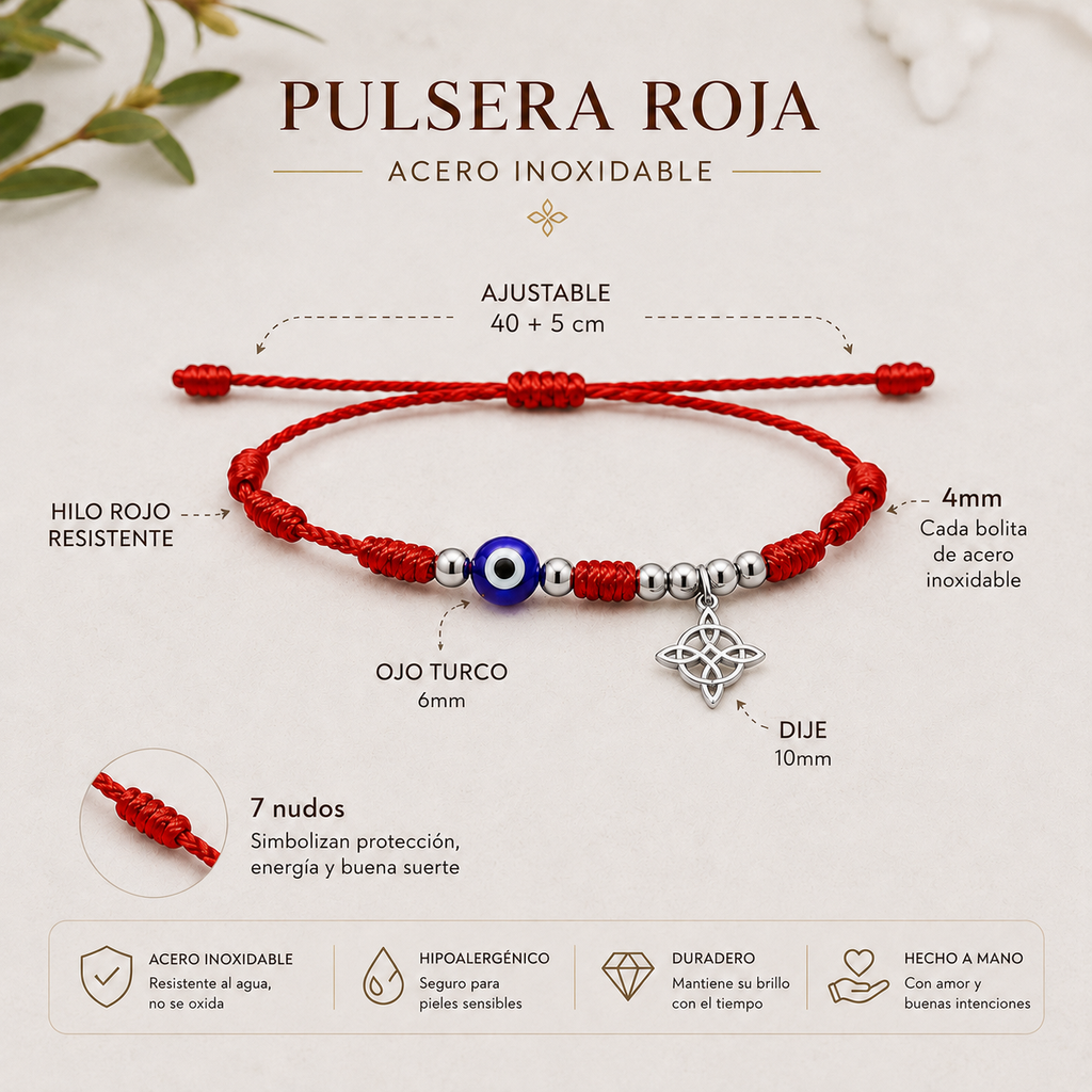 Pulsera Nudo de Bruja detalle