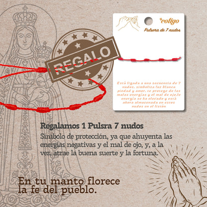 Pulsera Virgen de la Fuensanta Acero plateado