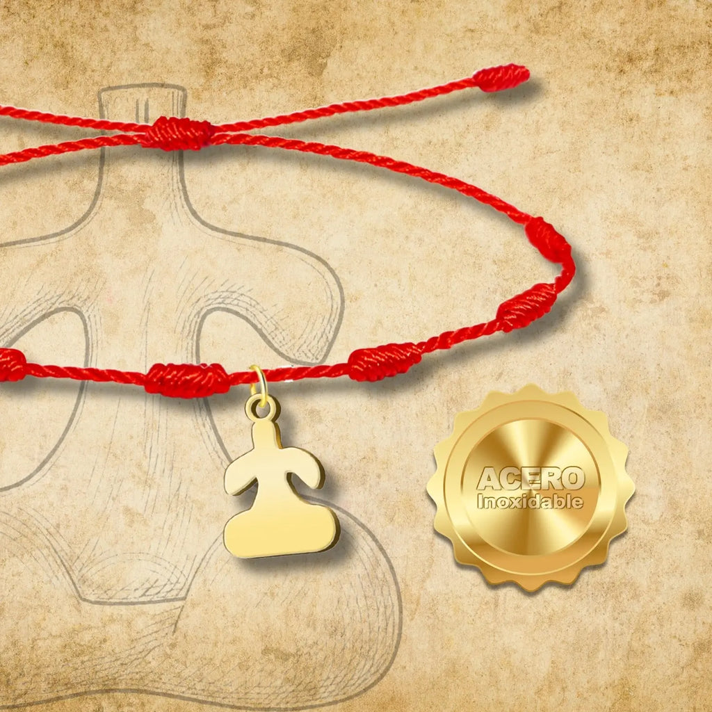 Pulsera 7 Nudos Con Idolo de Tara Acero Dorado - cotigo