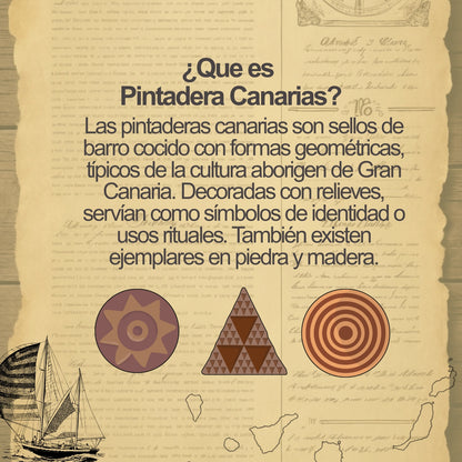 Colgante Pintadera Canarias Acero Plateado