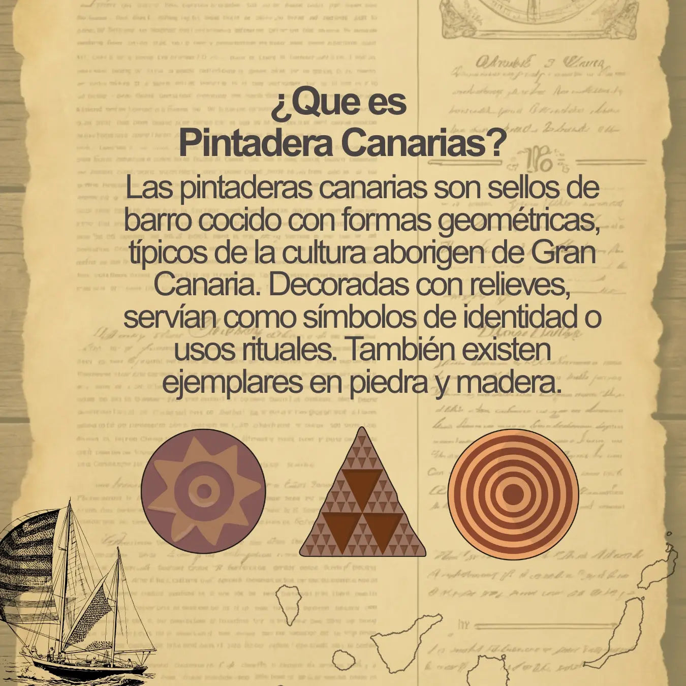 Pulsera Hilo Encerado pintadera Canaria Solar - cotigo