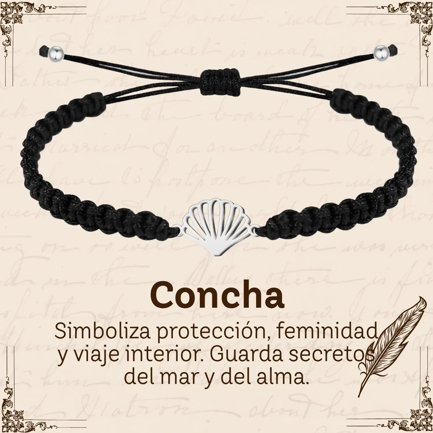 Pulsera Hilo Destino Hecho a Mano 🧵 con Amuleto de Suerte y Protección 🍀 en Acero Inoxidable 💎 - cotigo