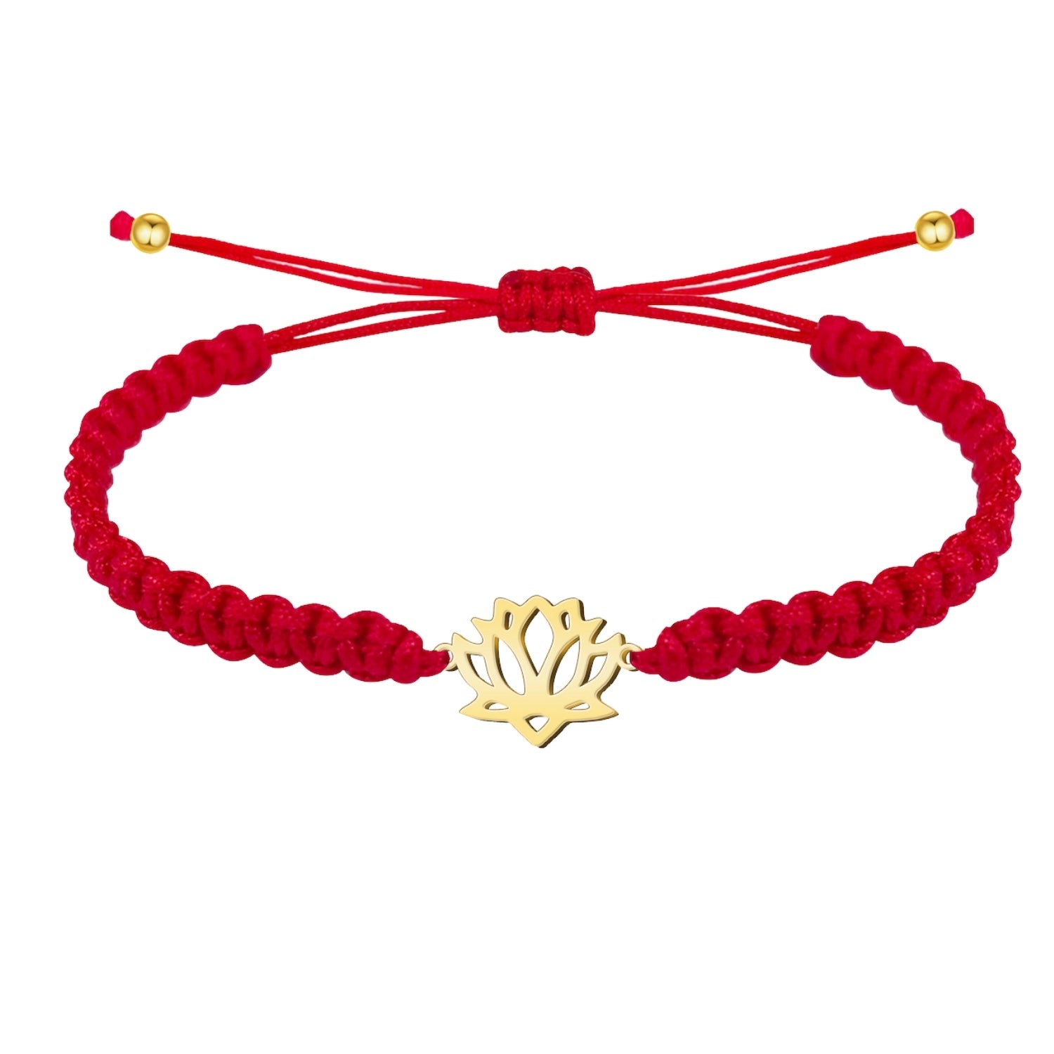 Pulsera Hilo Destino Flor de Loto Acero