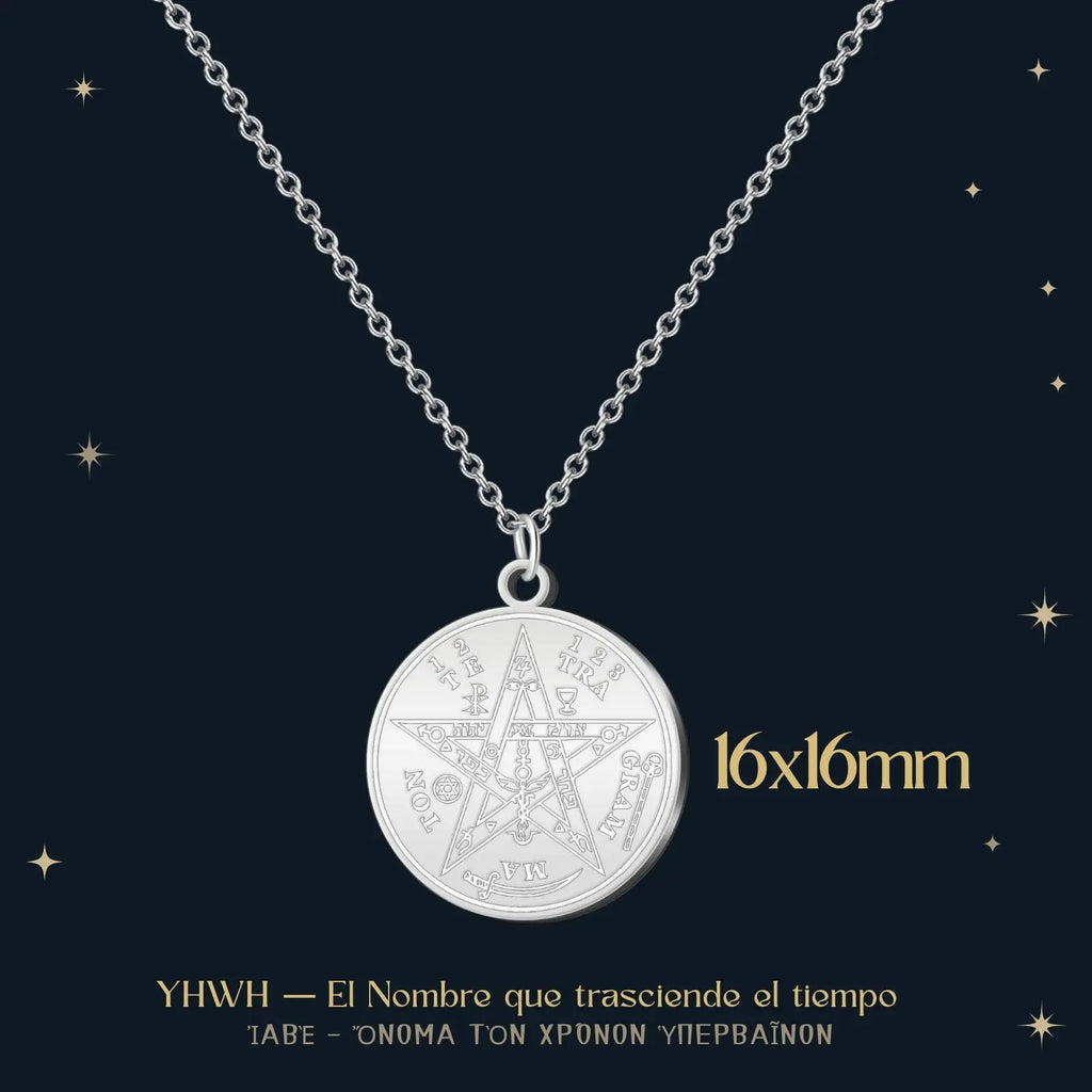 Colgante Medalla de Tetragrámaton en Acero detalle