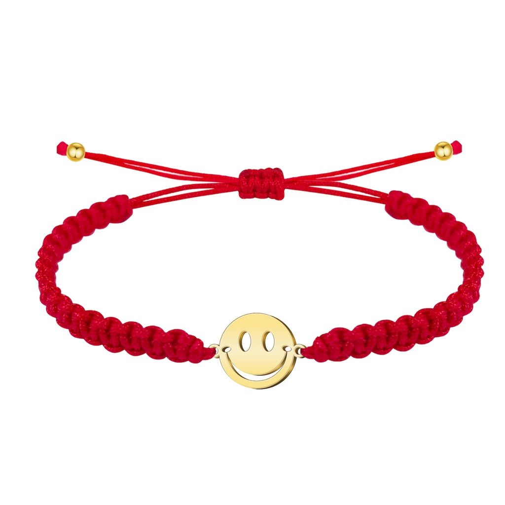 Pulsera Hilo Destino Cara Sonriente Acero