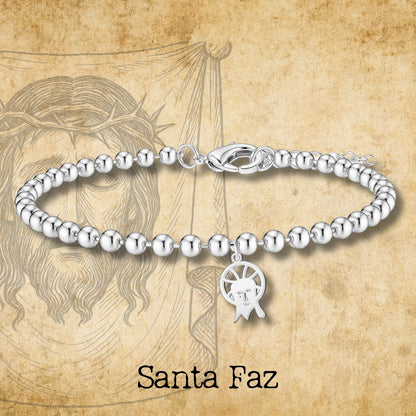 Pulsera Santa Faz de Alicante Acero Plateado