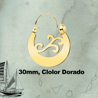 ✨Argolla Canaria Tradicional🌺｜Joya típica de las Islas Canarias｜Acero inoxidable con baño de oro de 14K💛｜Varios tamaños y estilos🔥Duradera y culturalmente auténtica