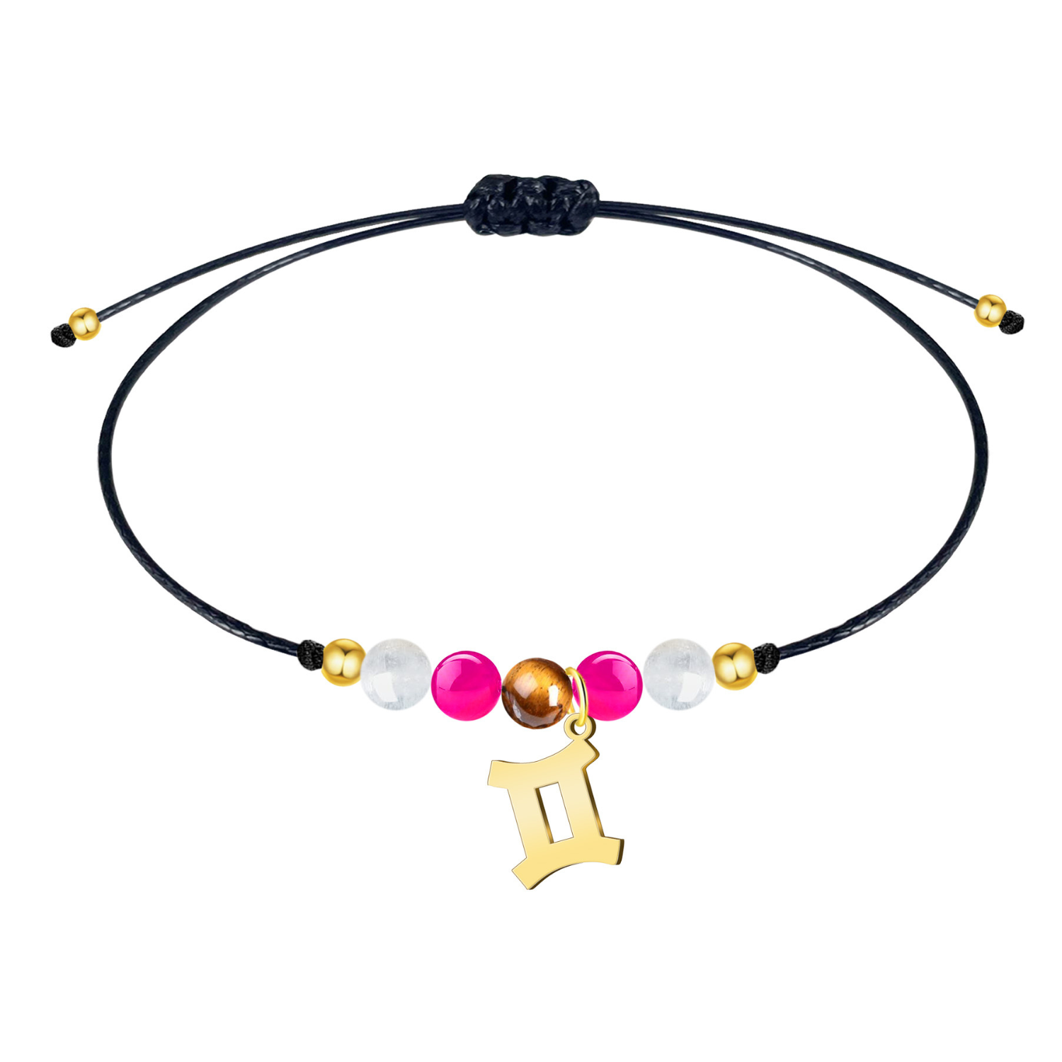 Pulsera de Piedra Natural con Colgante de Zodíaco