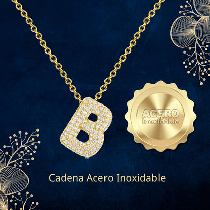 Colgante Letra inicial B con Piedra Circonita