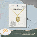 Colgante Santiago Apostol Acero Dorado acabado