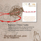 Pulsera 7 Nudos con San Miguel Dorado acabado