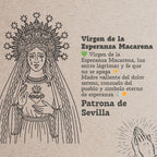 Collar Virgen de la Esperanza Macarena Acero Dorado Calado - cotigo