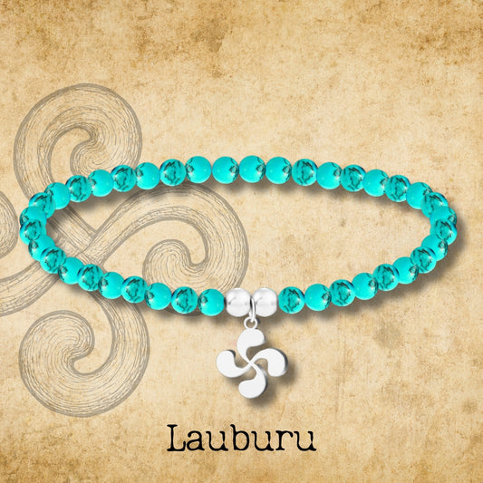 Pulsera tuquesa -LAUBURU-Plateado